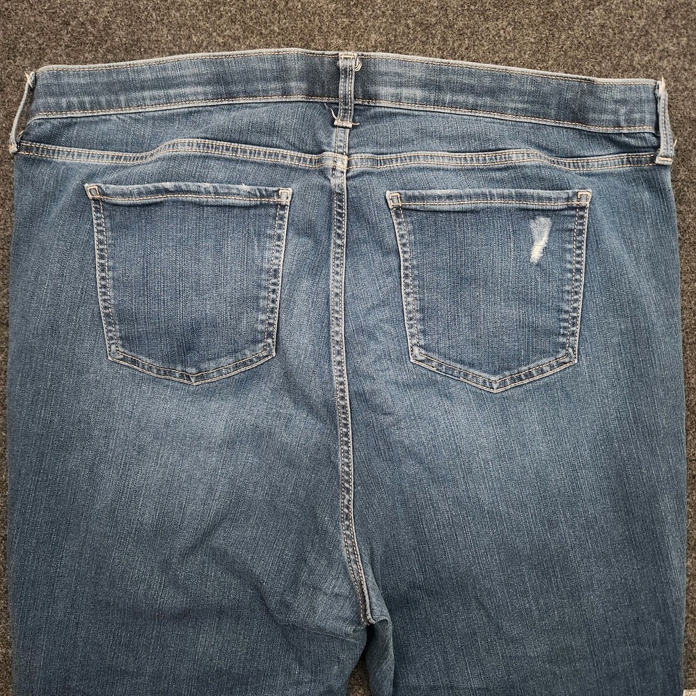 Torrid Premium Stretch Sky High Skinny Crop Distressed Denim Jeans Plus Size 22R - Picture 3 of 10